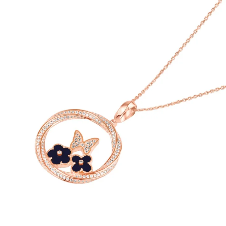 Pendentif twist Excellence Argent 925 R.Gold & LPS 2