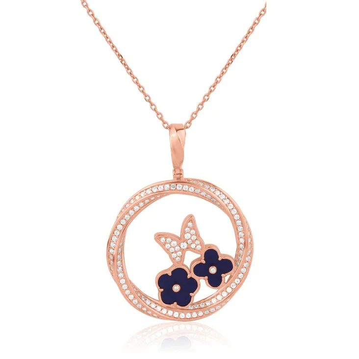 Pendentif twist Excellence Argent 925 R.Gold & LPS