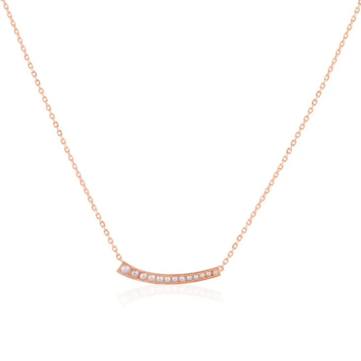Collier Excellence Argent 925 rhodié et orné de perles de...