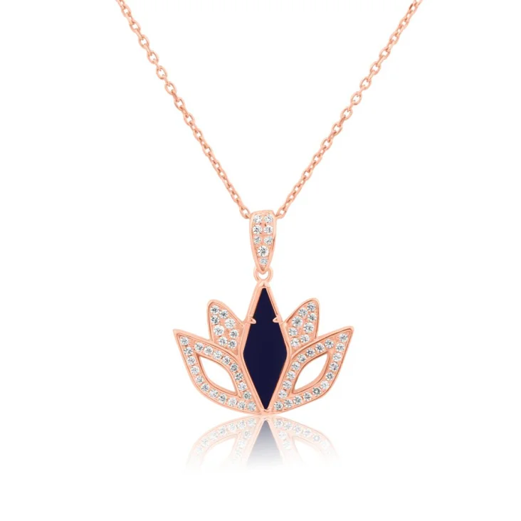Pendentif Tulipe Excellence Argent 925 R.Gold & LPS