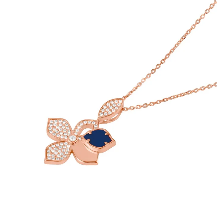 Pendentif Trèfle Excellence Argent 925 R.Gold & LPS 2