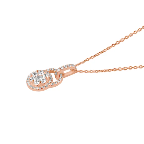 Pendentif marguerite Argent 925 R.Gold