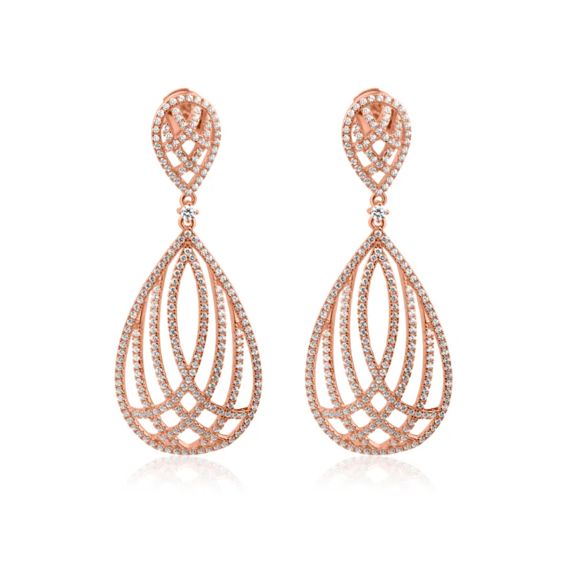 Boucles d'oreilles ovale pendantes