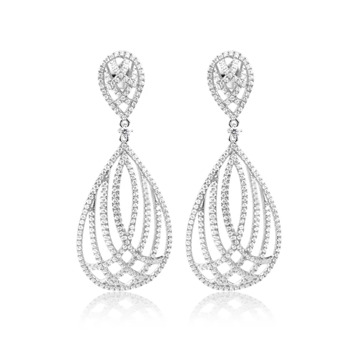 Boucles d'oreilles ovale pendantes