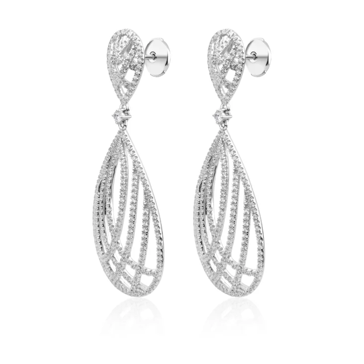 Boucles d'oreilles ovale pendantes 2