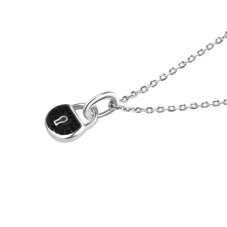 Charm cadenas Excellence Argent 925 Rh & BK 2