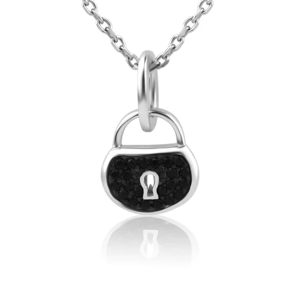 Charm cadenas Excellence Argent 925 Rh & BK
