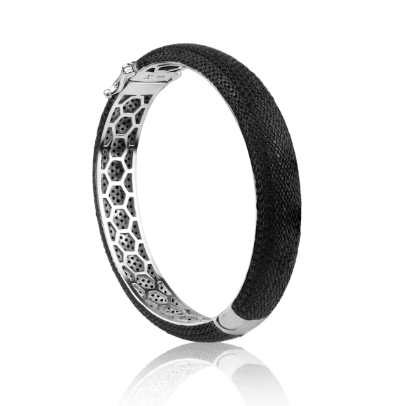 Bracelet pavé Excellence en Argent 925 Rh & Bk