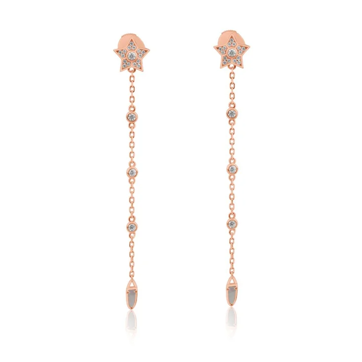 Boucles d'Oreilles étoile Excellence en Argent 925 R.Gold...