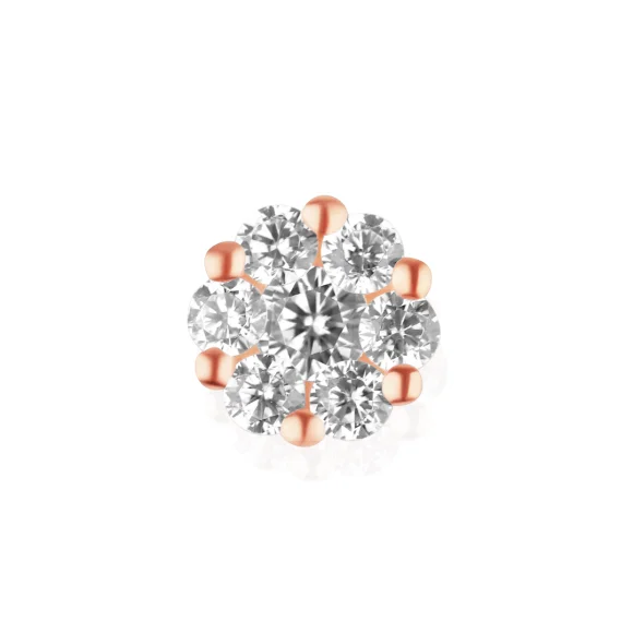 Pendentif marguerite Argent 925 R.Gold