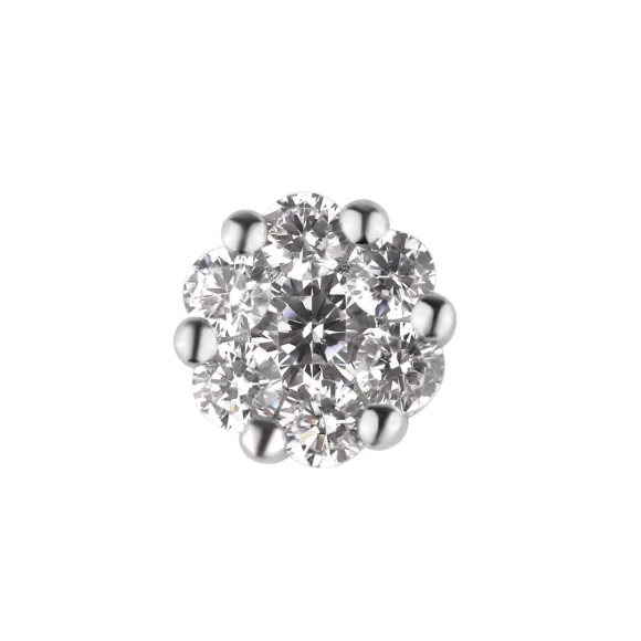 Pendentif marguerite Excellence Argent 925 Rh