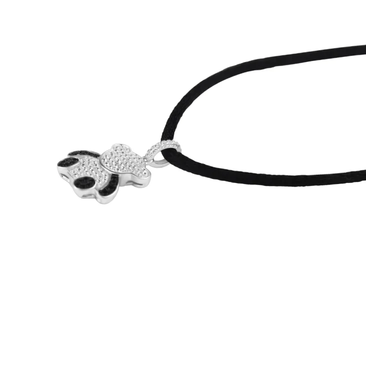 Pendentif nounours Excellence Argent 925 Rh & BK 2