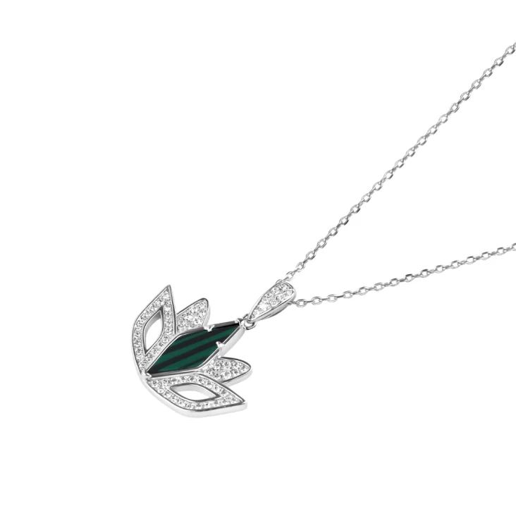 Pendentif Tulipe Excellence Argent 925 Rh & MLK 2