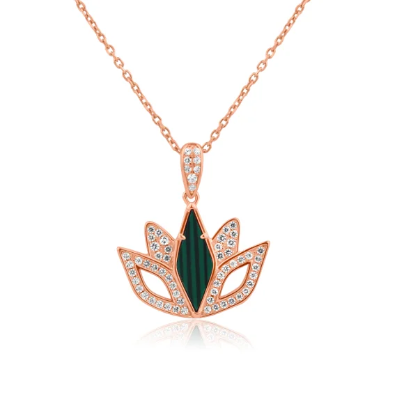 Pendentif Tulipe Excellence Argent 925 R.Gold & MLK