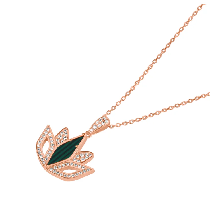 Pendentif Tulipe Excellence Argent 925 R.Gold & MLK 2