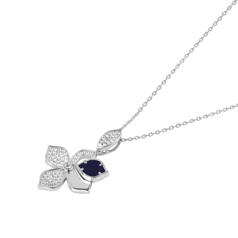 Pendentif Trèfle Excellence Argent 925 Rh & LPS