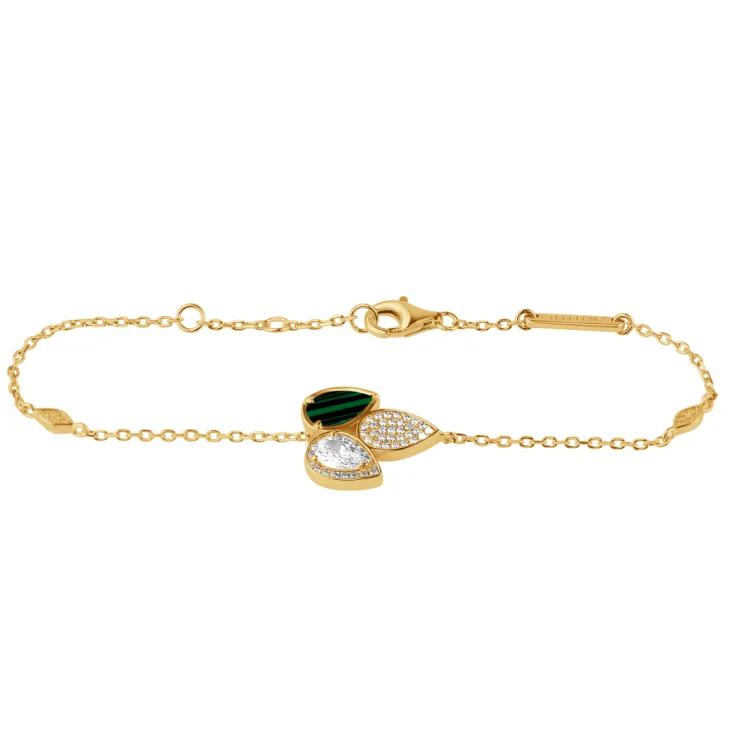 Gourmette Tulipe Excellence Plaqué Or 18K 3Mic & MLK