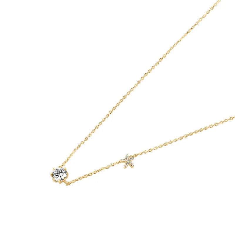Collier solitaire Excellence Plaqué...
