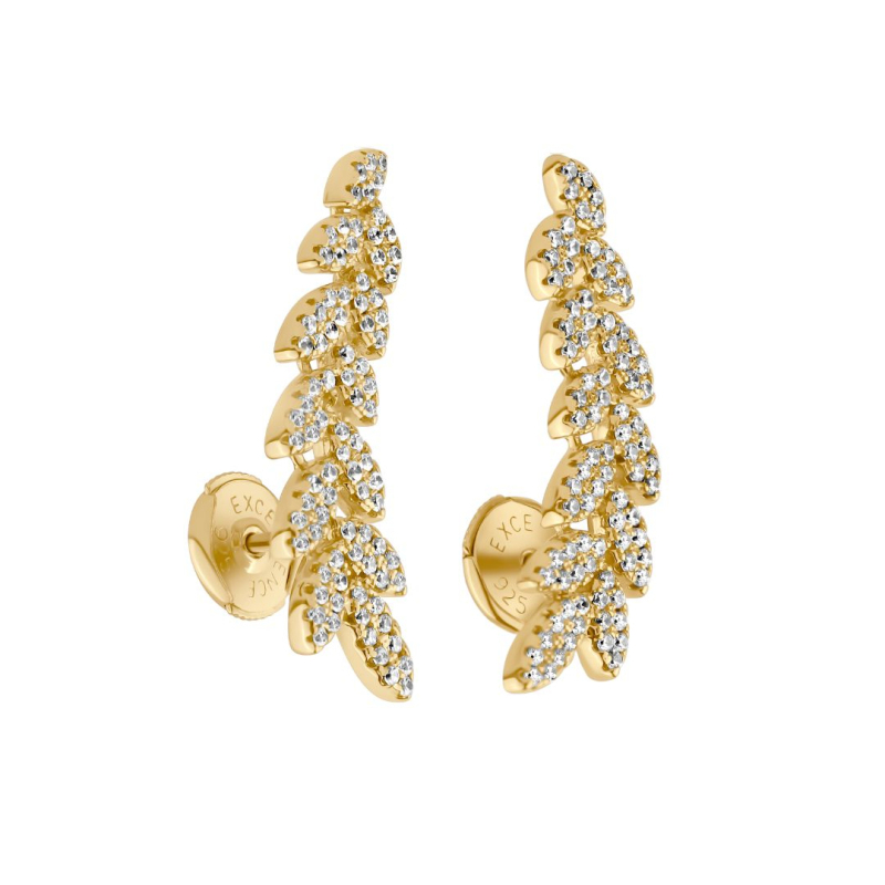 Boucles d'oreilles feuilles d'olivier