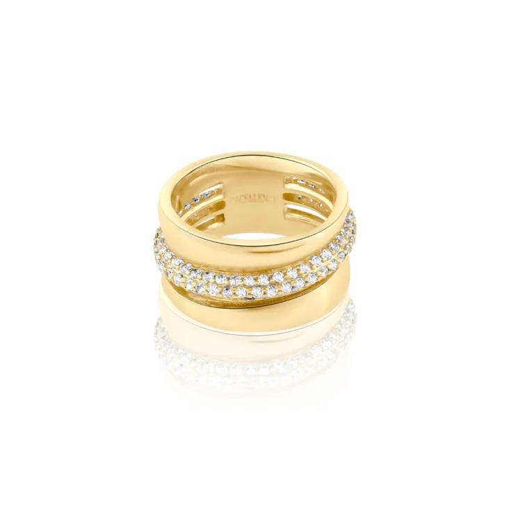 bague excellence plaqué or