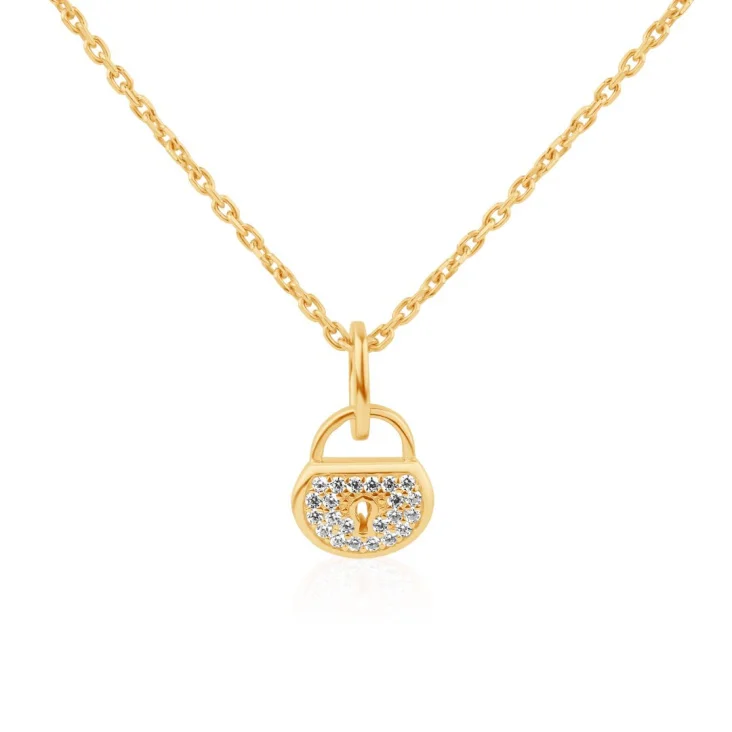 Pendentif cadenas Excellence Plaqué Or 18K 3Mic