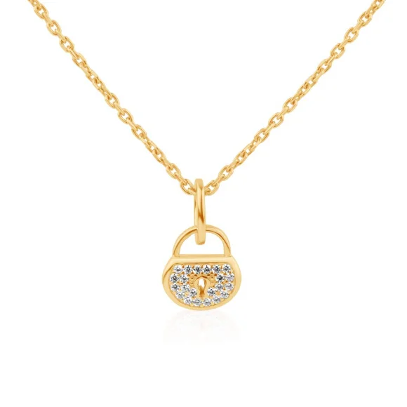 Pendentif cadenas Excellence Plaqué Or 18K 3Mic