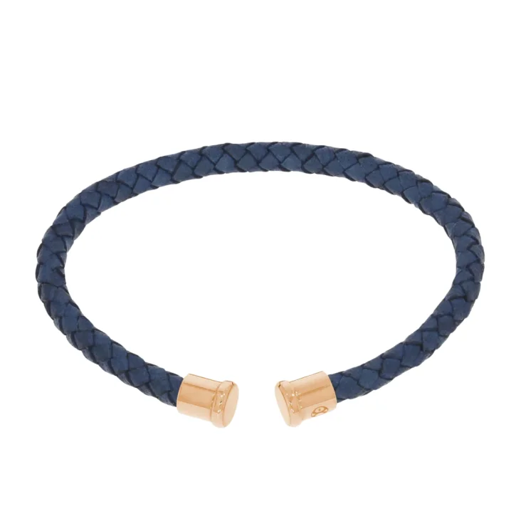 Cuir Bleu 4mm Excellence Caméléon Acier 316L R