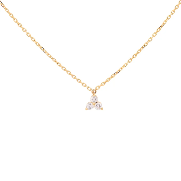 Collier trèfle Excellence Or jaune 750/1000 & Diamants
