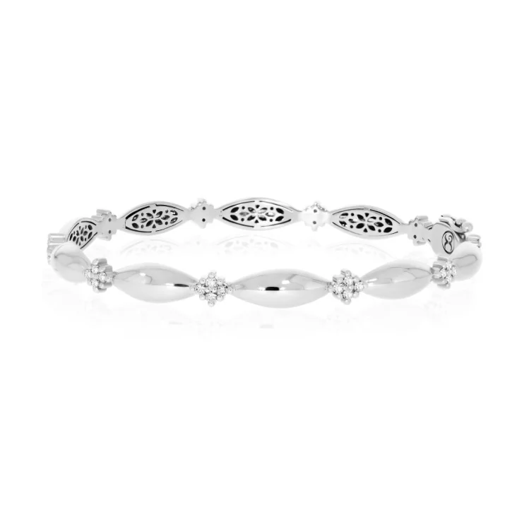 Bracelet Excellence Or gris 750/1000 & Diamants