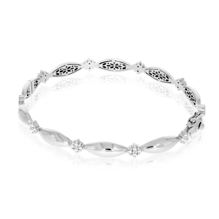 Bracelet Excellence Or gris 750/1000 & Diamants 2