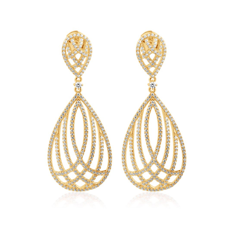 Boucles d'oreilles Excellence Plaqué Or 18K 3Mic
