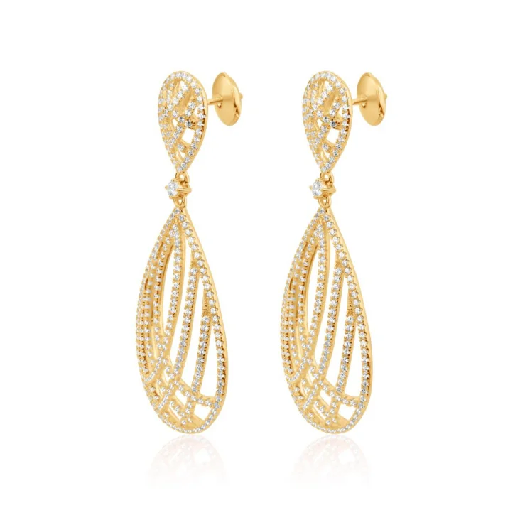 Boucles d'oreilles ovale pendantes 2