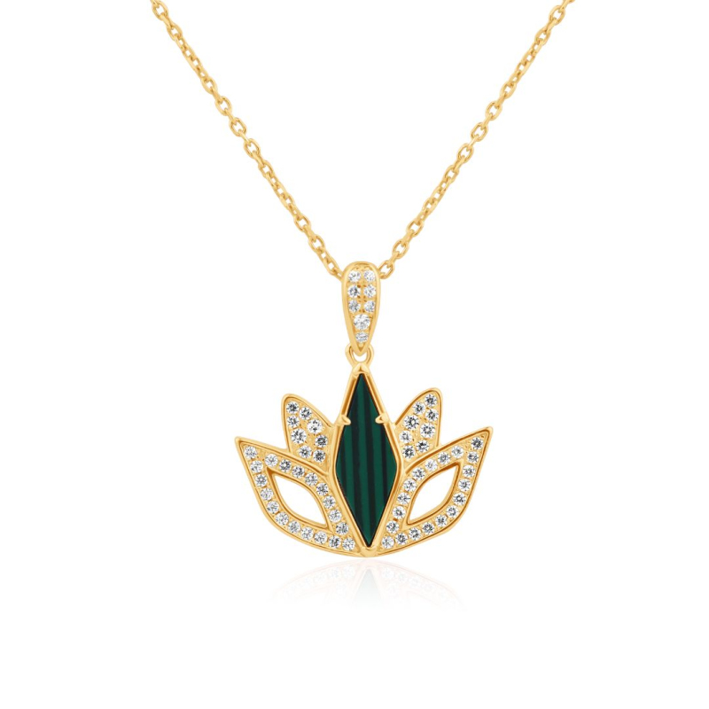 Pendentif Tulipe Excellence Plaqué Or 18K 3Mic & MLK