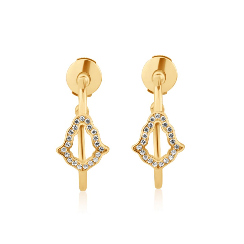 Créoles khmissa Excellence Plaqué Or 18K 3Mic