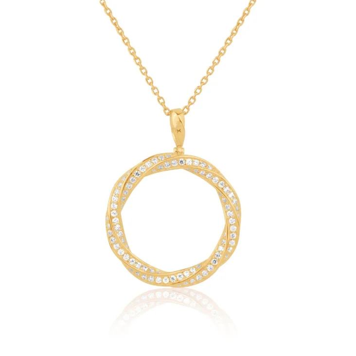 Pendentif twist Excellence Plaqué Or 18K 3Mic