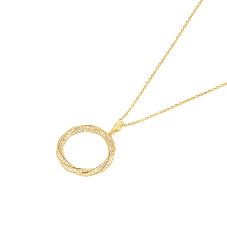 Pendentif twist Excellence Plaqué Or 18K 3Mic 2