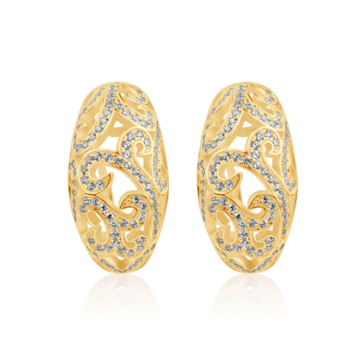 Créoles filigrane Excellence Plaqué Or 18K 3Mic 2