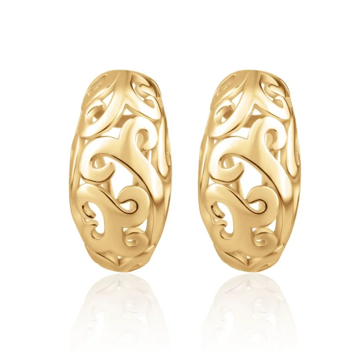 Créoles filigrane Excellence Plaqué Or 18K 3Mic 2
