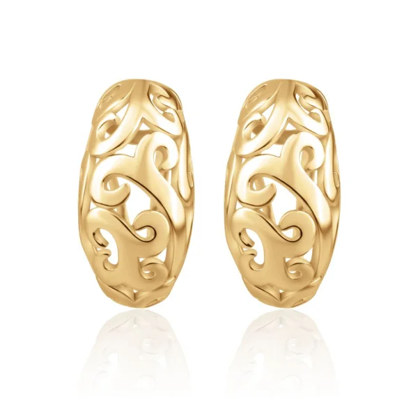 Créoles filigrane Excellence Plaqué Or 18K 3Mic