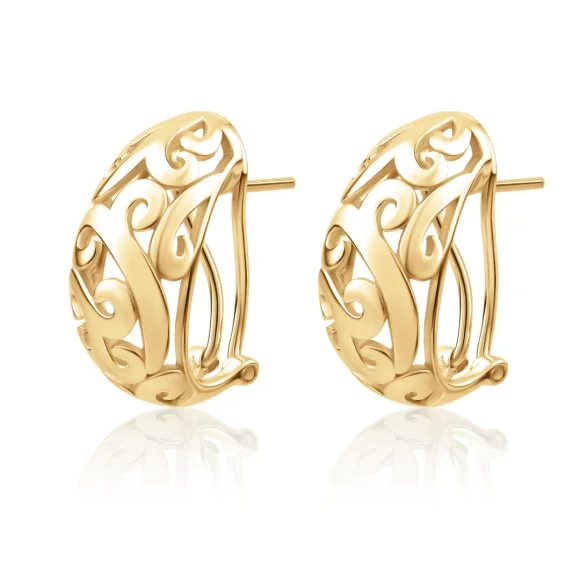Créoles filigrane Excellence Plaqué Or 18K 3Mic