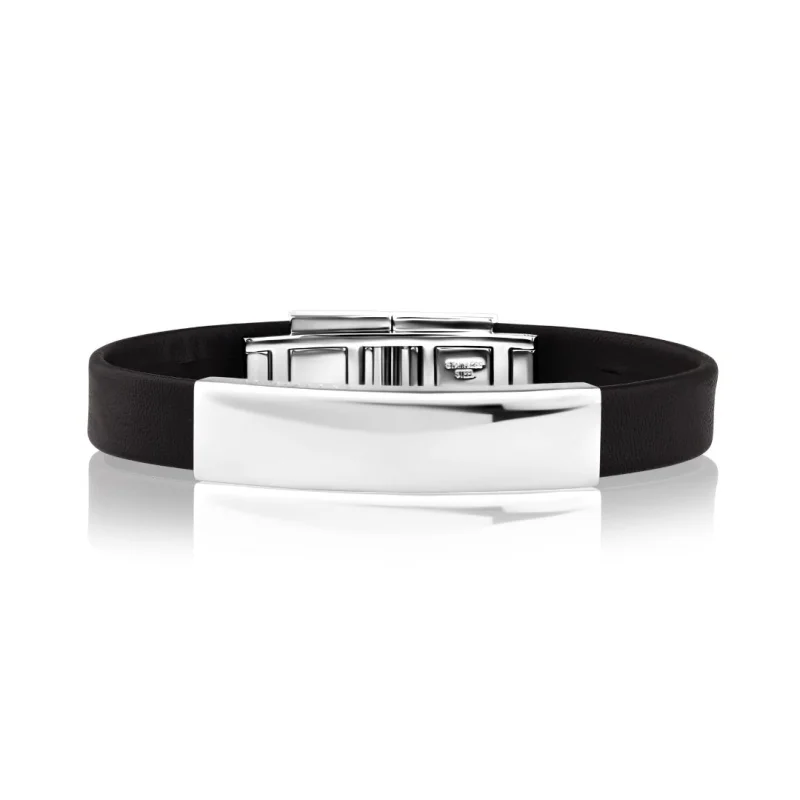Bracelet Excellence Acier 316L & cuir... Bracelet Excellence Acier 316L & cuir...