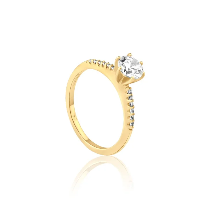 Solitaire Excellence Plaqué Or 18K 3Mic 2