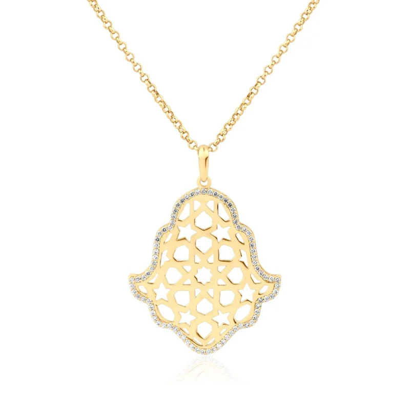 Pendentif khmissa Excellence Or jaune...