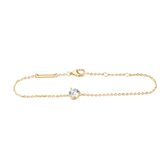 Gourmette margueritte Excellence Plaqué Or 18K 3Mic