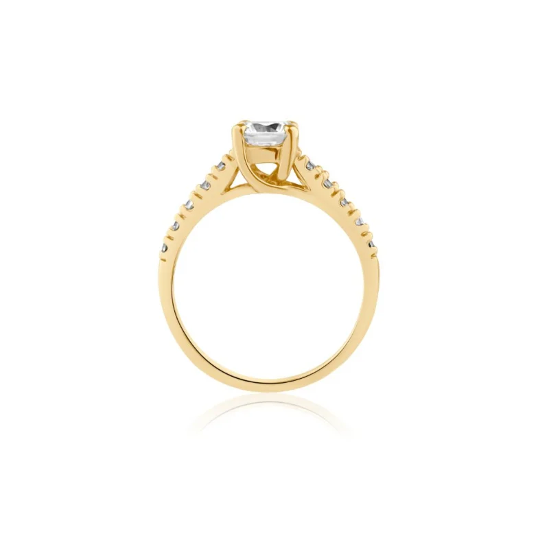 Solitaire Excellence Plaqué Or 18K 3Mic