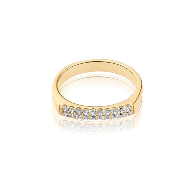 Bague Excellence Plaqué Or 18K 3Mic