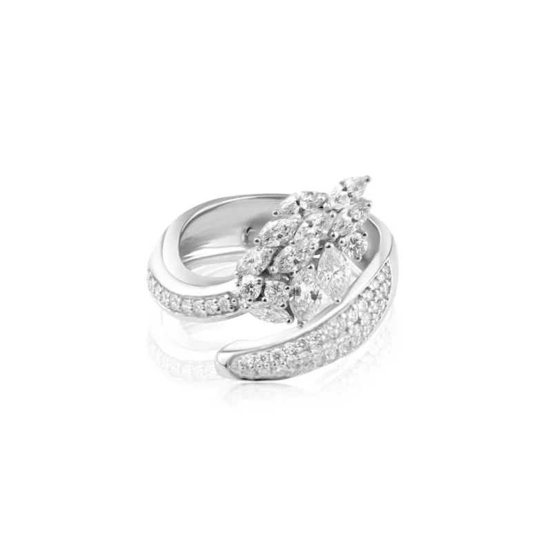 Bague Excellence Or gris 750/1000 &...