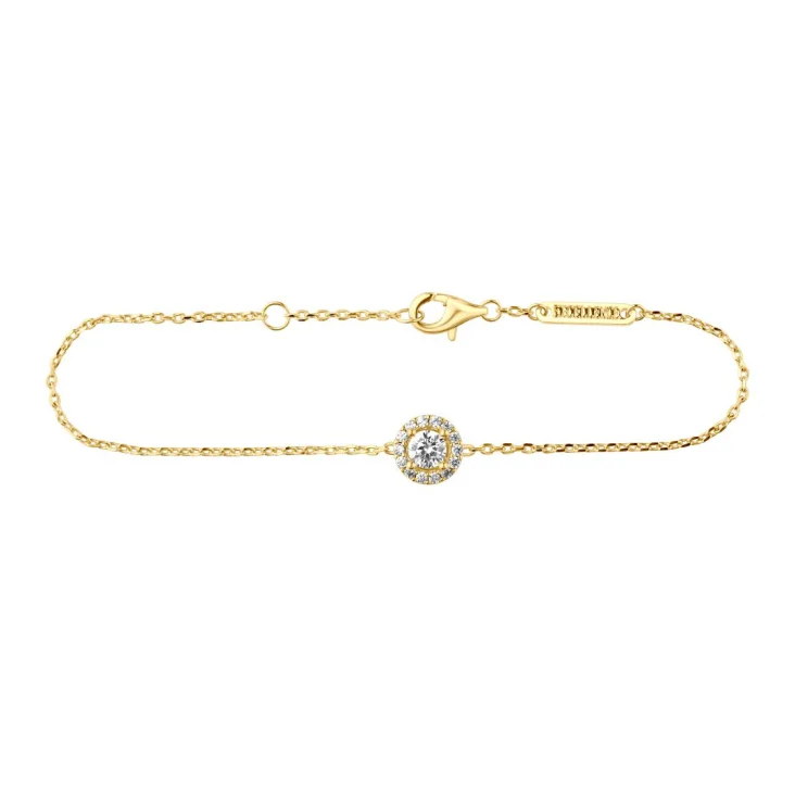 Gourmette marguerite Excellence Plaqué Or 18k 3Mic