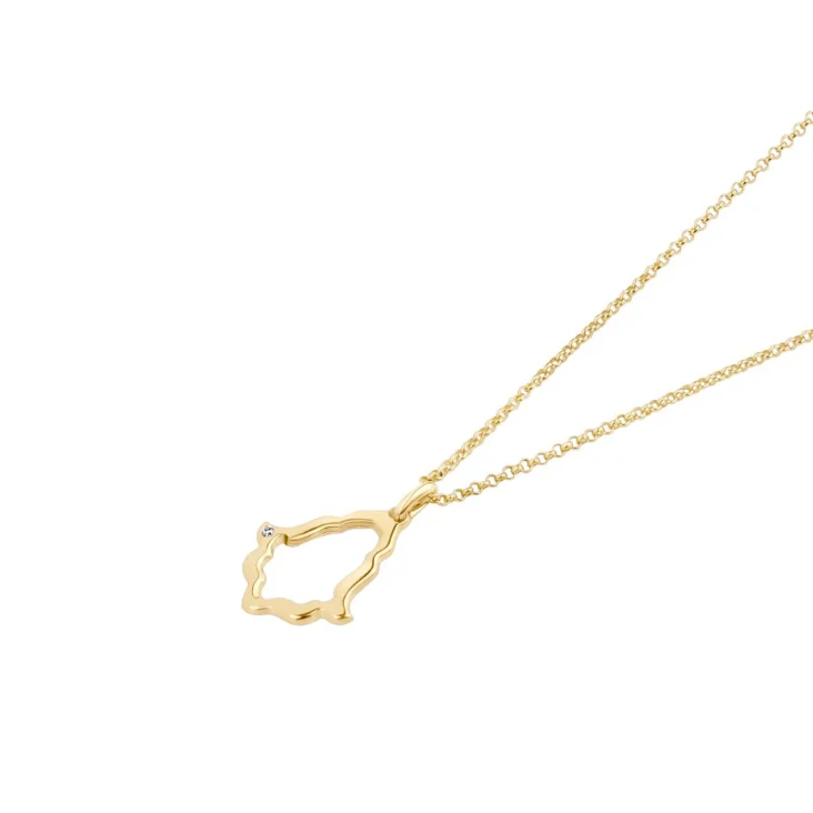Pendentif khmissa Excellence Plaqué Or 18k 3Mic 2