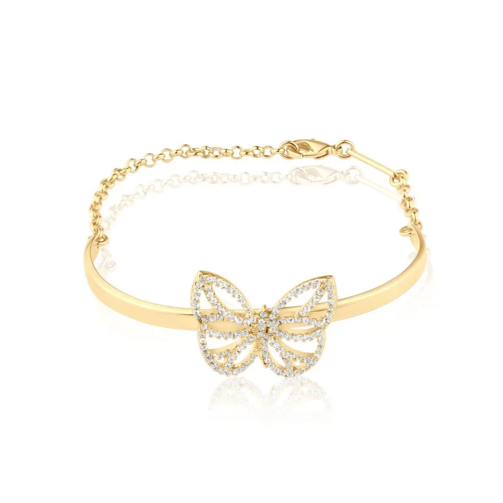 Bracelet jonc papillon 2